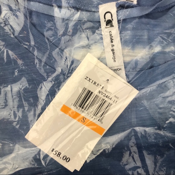 CG SPORT Tie Dye Tee Boxy Short Sleeve Rolled Cuff T-Shirt NWT - Picture 5 of 7